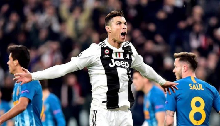 Roanldo celebrates against Atletico Madrid