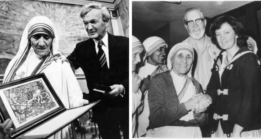 Mother Teresa getting Nobel Peace Prize