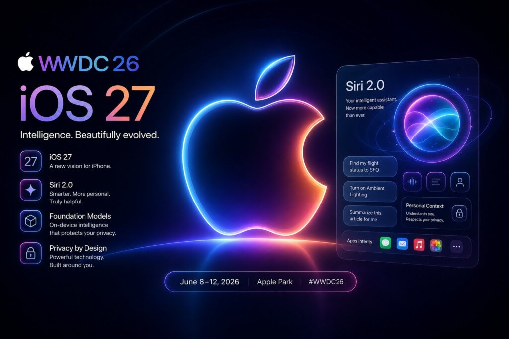 Apple WWDC 2026: iOS 27, Siri 2.0 ও নতুন AI বৈশিষ্ট্য যা আপনার iPhone বদলে দেবে Apple WWDC 2026: iOS 27, Siri 2.0