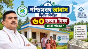 পশ্চিমবঙ্গ আবাস: দ্বিতীয় কিস্তির ৬০ হাজার টাকা, কারা পাবেন? পশ্চিমবঙ্গ আবাস প্রকল্পে পাকা বাড়ির স্বপ্ন