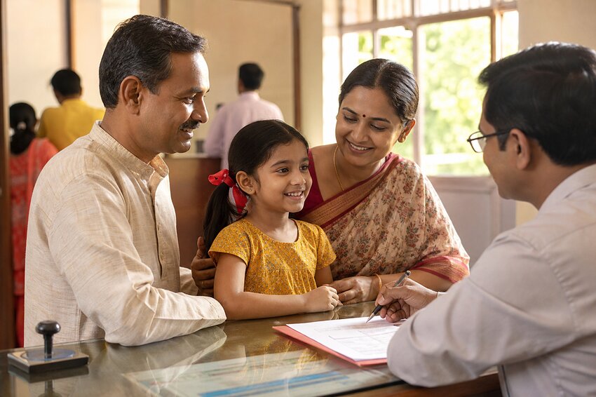 সুকন্যা সমৃদ্ধি যোজনা ২০২৬: সুদের হার, অ্যাকাউন্ট খোলার নিয়ম ও সম্পূর্ণ গাইড 1 সুকন্যা সমৃদ্ধি যোজনা ২০২৬: পোস্ট অফিসে অ্যাকাউন্ট খোলার দৃশ্য
