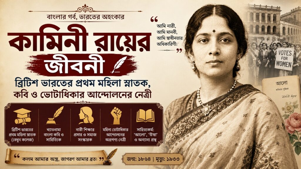 কামিনী রায়, প্রথম মহিলা অনার্স স্নাতক ও সুখ কবিতার রচয়িতা