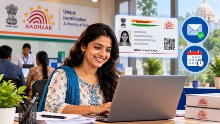 নতুন Aadhaar অ্যাপে আধার কার্ড আপডেট, মোবাইলে নথি বদলানোর দৃশ্য