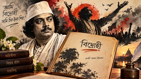 বিদ্রোহী: ১৩৯ পঙক্তির কবিতা, রাতারাতি বদলে দিল বাংলা কবিতা সেতার হাতে কাজী নজরুল ইসলাম, বিদ্রোহী কবিতার রচয়িতা