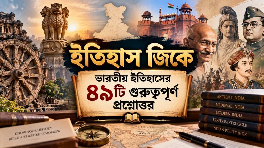 ইতিহাস জিকে: ভারতীয় ইতিহাসের ৪৯টি গুরুত্বপূর্ণ প্রশ্নোত্তর কলকাতার ভিক্টোরিয়া মেমোরিয়াল, ইতিহাস জিকে প্রশ্নোত্তর