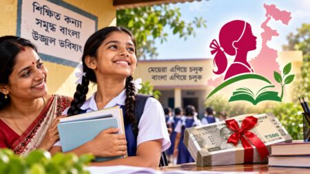 কন্যারত্ন প্রকল্প: কন্যাশ্রীর নাম বদল, K2-তে এককালীন ২৫ হাজার টাকা মিলবে কন্যারত্ন প্রকল্পের আওতায় পড়াশোনায় সাহায্য পাচ্ছে ছাত্রীরা