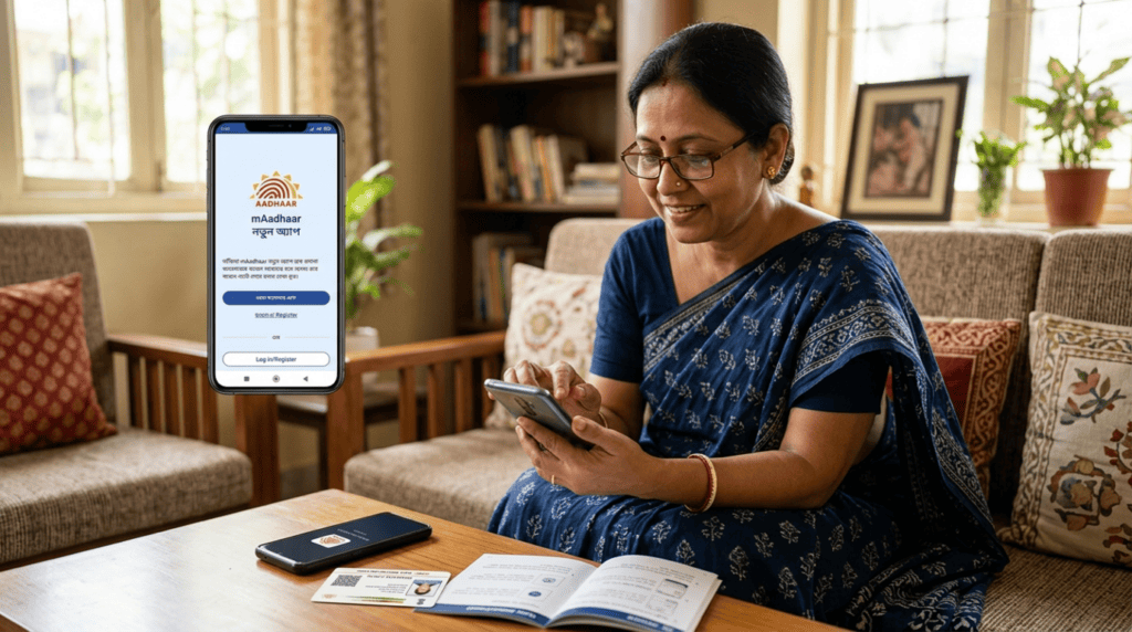 পুরনো mAadhaar অ্যাপ বন্ধ ৩০ জুন থেকে, নতুন Aadhaar অ্যাপে যেভাবে যাবেন 1 নতুন Aadhaar অ্যাপে ইমেল ও নথি আপডেটের পদ্ধতি