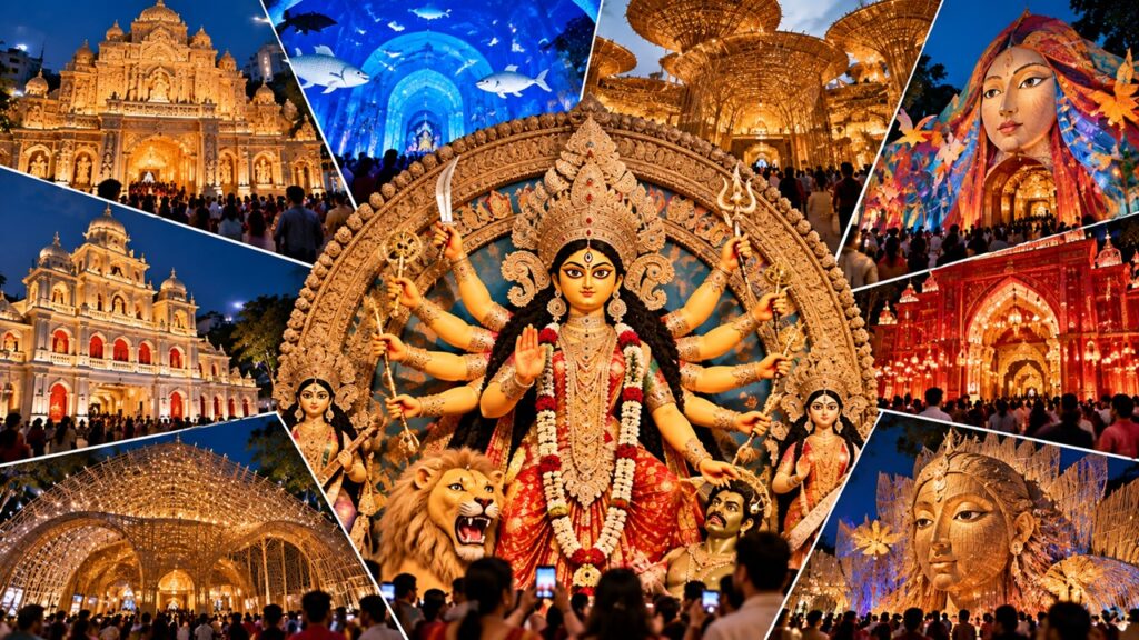 কলকাতার ১০ দর্শনীয় দুর্গাপুজো মণ্ডপ: কবে, কখন, কীভাবে ঘুরবেন কলকাতার দুর্গাপুজো মণ্ডপের সাজসজ্জা, দর্শনার্থীদের ভিড়